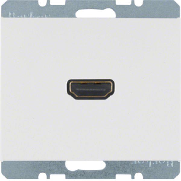 Berker HDMI Steckdose K.1 polarweiß glänzend