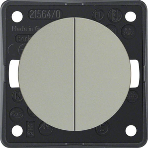 Berker S.tast., 2S, gem.Eing.kl, Flow/Pure,e-st