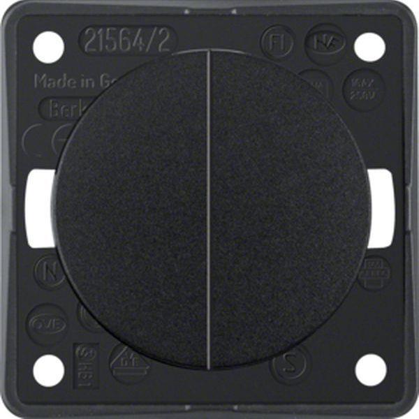 Berker Seriensch., gem. Eing.kl., Flow/Pure, sw