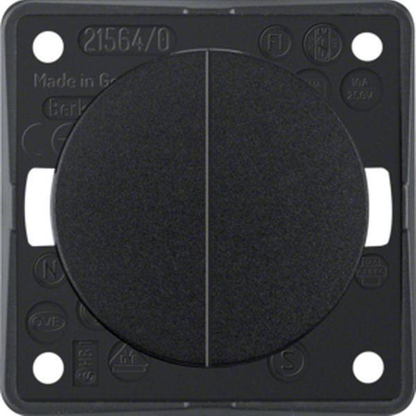 Berker S.tast., 2S, gem.Eing.kl., Flow/Pure, sw