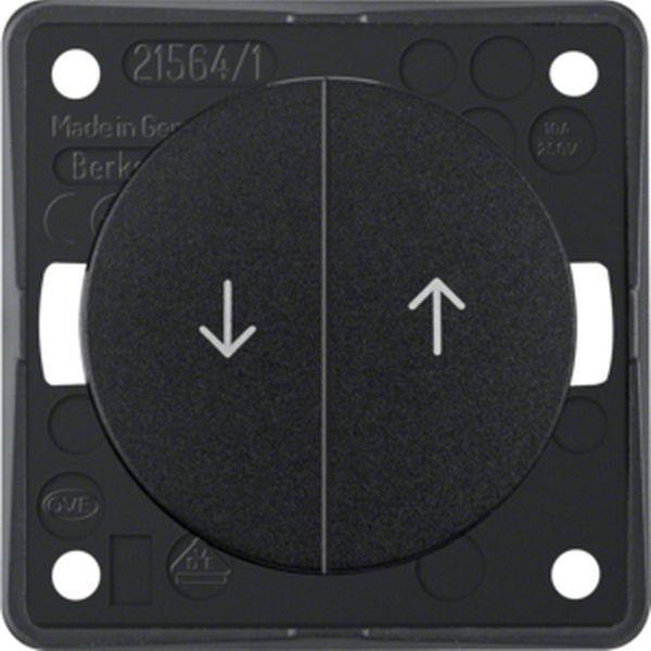 Berker Jal.-Serient., Aufdr. Pf., Flow/Pure, sw