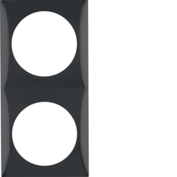 Berker Rahmen 2fach Integro Flow schwarz glänz