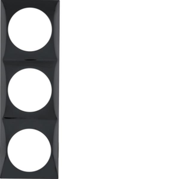 Berker Rahmen 3f Integro Flow schwarz glänzend