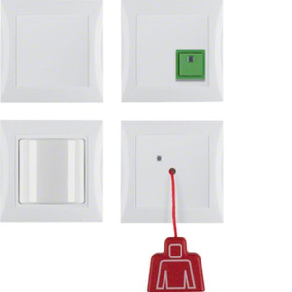 Berker Notruf-Set mit Rahmen S.1 polarweiß, glänzend