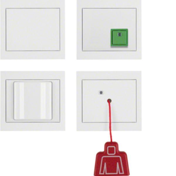 Berker Notruf-Set mit Rahmen K.1 polarweiß glän