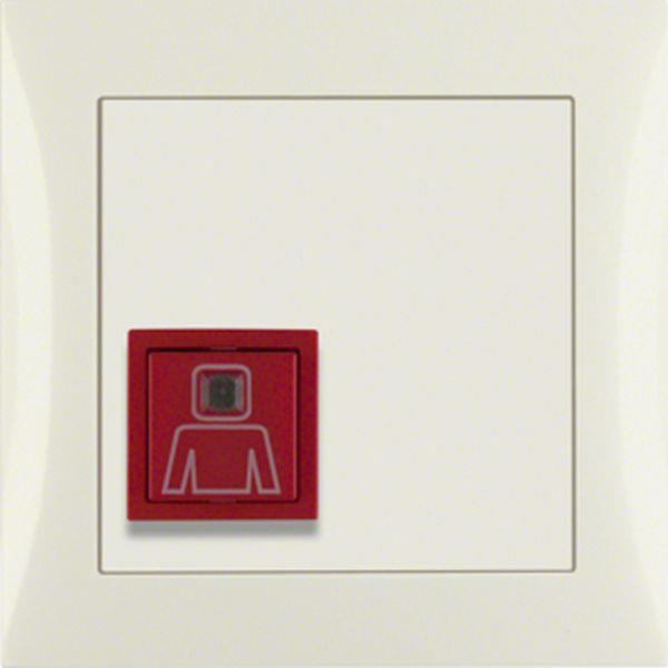 Berker Ruftaster mit Rahmen S.1 weiß glänzend