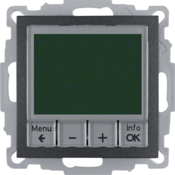 Berker Temperaturregler, Schließer, m. Z-Stk., zeitgesteuert S.1/B.3/B.7 anthraz