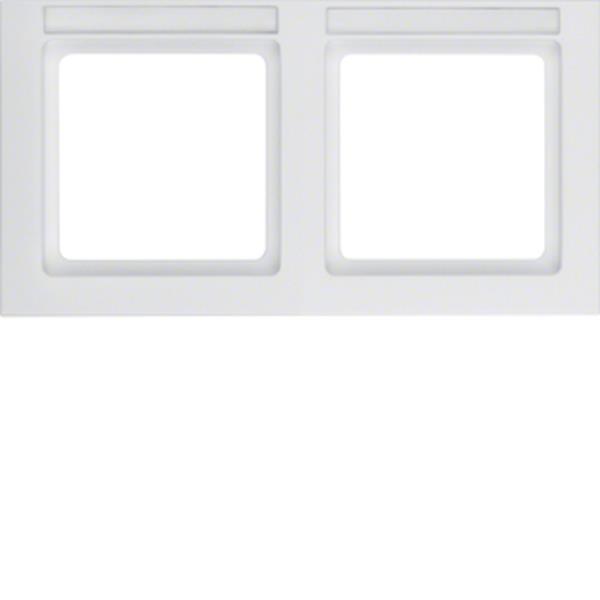 Berker Berker Rahmen 2-fach mit Beschriftungsfeld waagerecht Serie Q.3 polarweiß