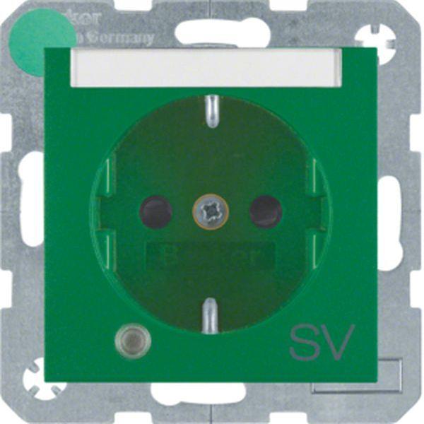 Berker Steckdose SCHUKO LED BSF BS S1/B3/7 grün