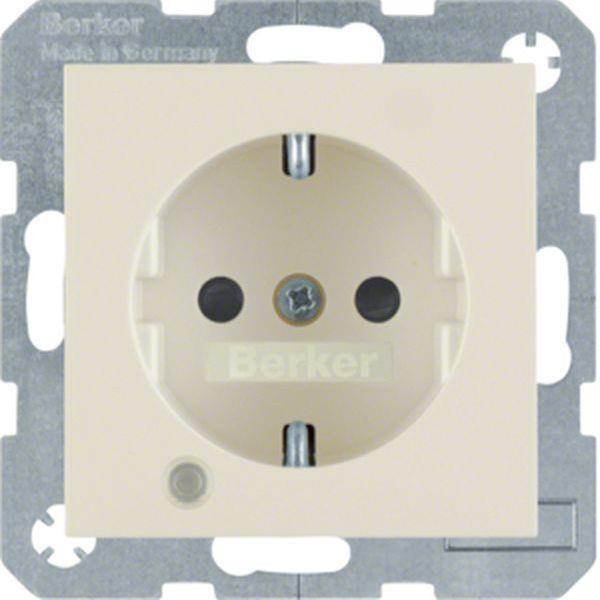 Berker Steckd. SCHUKO LED BSF erh BS S.1/B.x wß