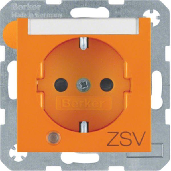 Berker Steckd. SCHUKO LED BSF EHBS S.1/B.x oran