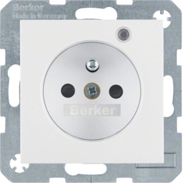 Berker Steckdose m SK-Stift LED S.1/B.3/B.7 pw