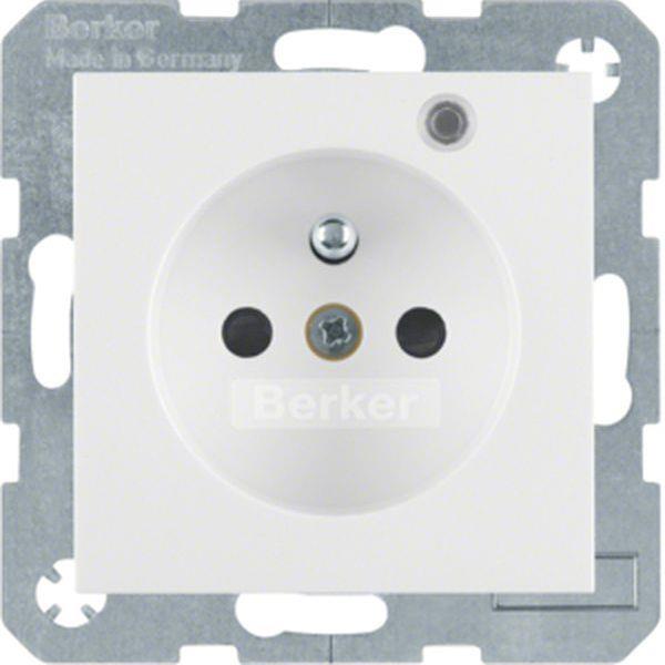 Berker Steckdose m SK-Stift LED e BS S.1/B.x pw