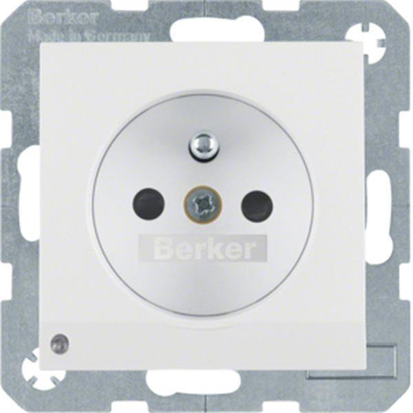 Berker Steckdose m SK-Stift LED S.1/B.x pw glän