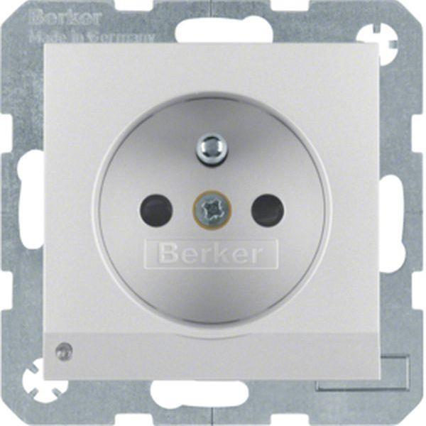 Berker Steckdose m SK-Stift LED S.1/B.3/B.7 alu