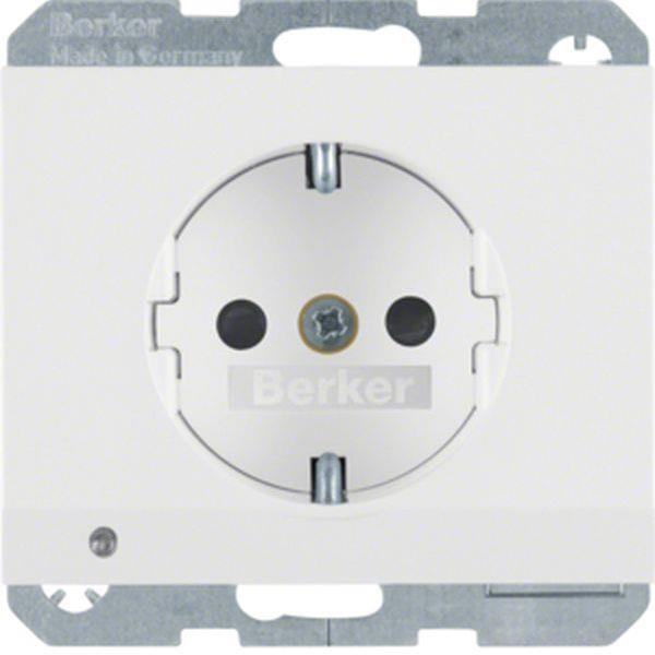Berker Steckdose SCHUKO m LED-OL K.1 polarweiß
