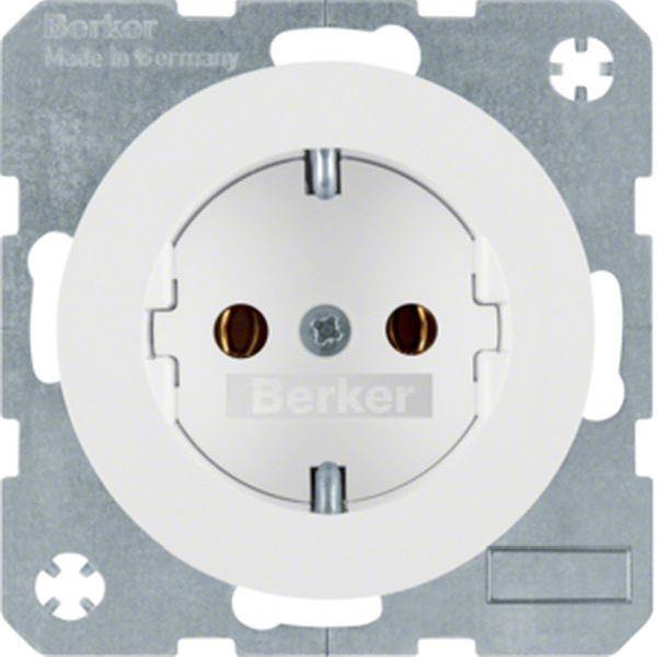 Berker Steckdose SCHUKO R.1/R.3 polarweiß glän