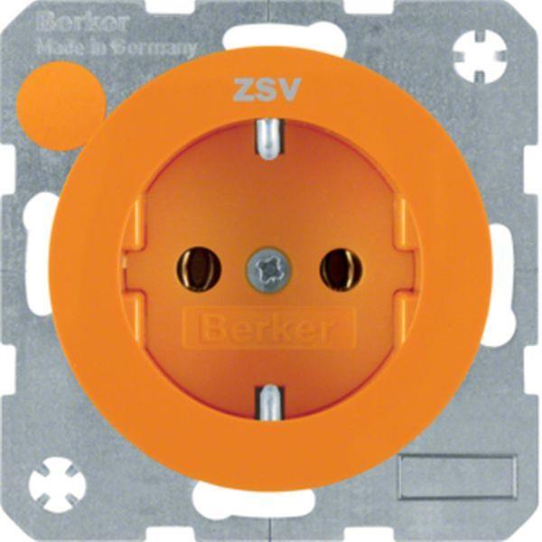Berker Steckdose SCHUKO m Druck R.1/R.3 ora glä