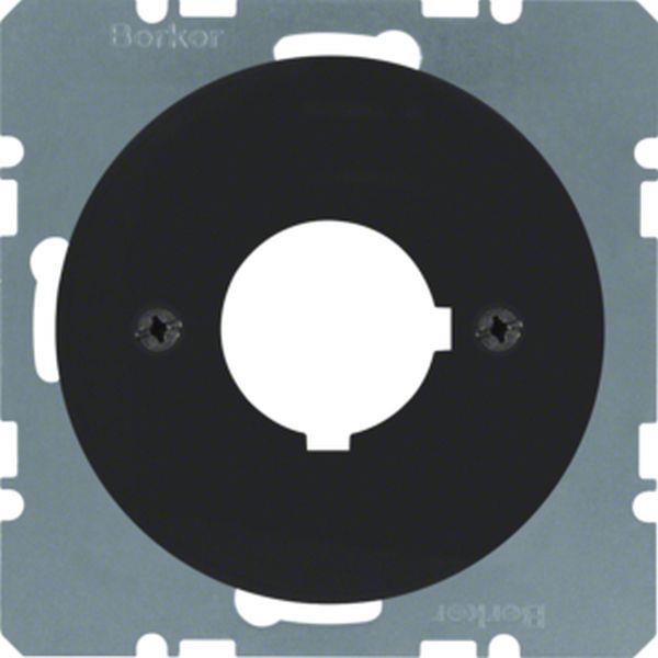 Berker Zentralstück f BG Ø 22,5 mm schwarz glä