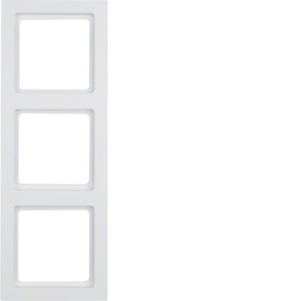 Berker Abdeckrahmen 3-fach Q.3 polarweiß, samt Berker Abdeckrahmen 3-fach Q.3 polarweiß, samt