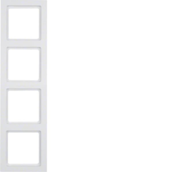 Berker Berker Rahmen 4-fach Serie Q.3 polarweiß, samt Berker Berker Rahmen 4-fach Serie Q.3 polarweiß, samt