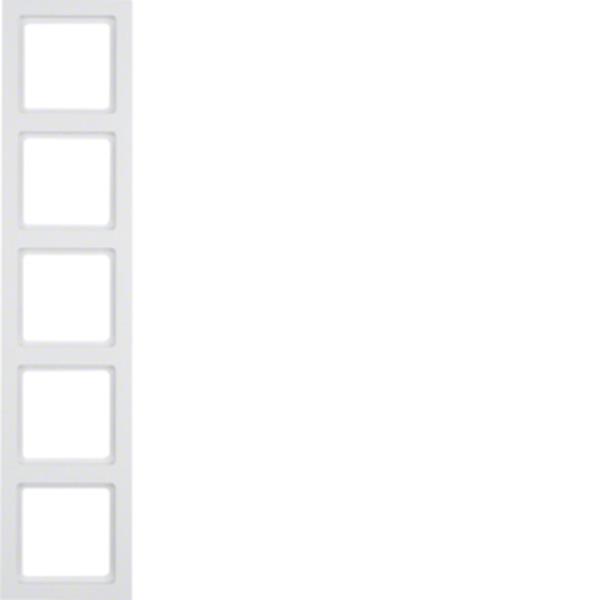 Berker Berker Rahmen 5-fach Serie Q.3 polarweiß, samt Berker Berker Rahmen 5-fach Serie Q.3 polarweiß, samt