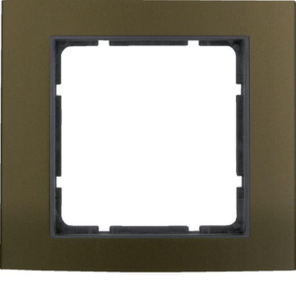 Berker Rahmen 1fach B.3 Alu, braun/anthrazit