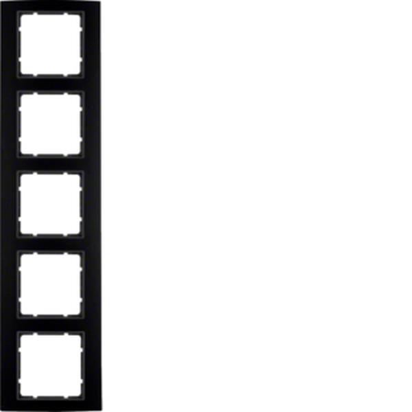 Berker Rahmen 5fach B.3 Alu schwarz/anthrazit