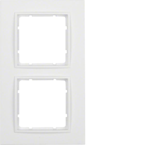 Berker Rahmen 2fach B.7 polarweiß matt Berker Rahmen 2fach B.7 polarweiß matt