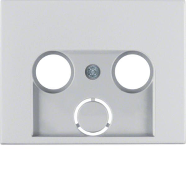 Berker Zentralstück für Ant. 2/3Loch K.5 Alu