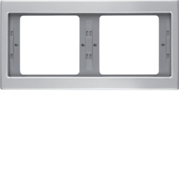 Berker Rahmen 2fach waag K.5 Alu