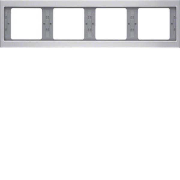 Berker Rahmen 4fach waag K.5 Alu