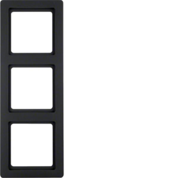 Berker Berker Rahmen 3-fach Serie Q.1 anthrazit, samt