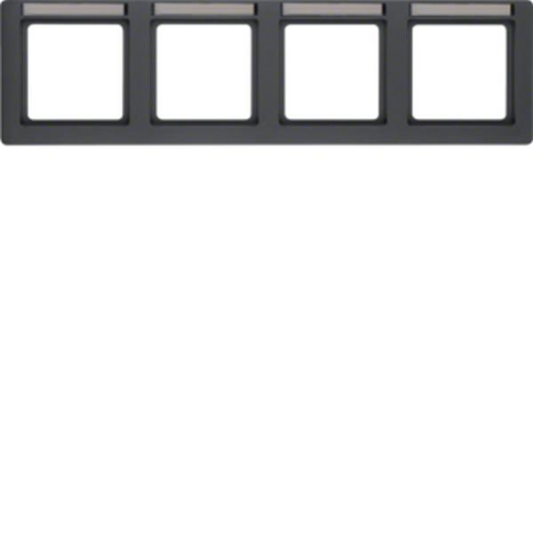 Berker Rahmen 4fach waag mit BF Q1 anth