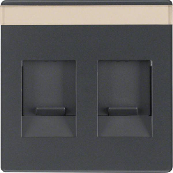 Berker Zentralstück m Staubs u BF Q.x anthrazit