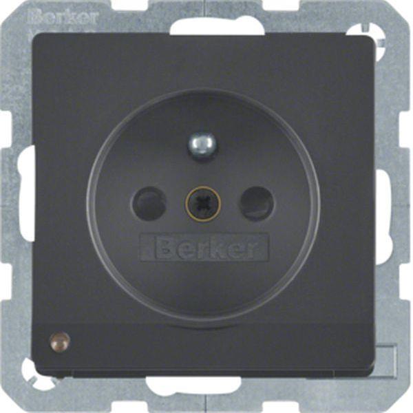 Berker Steckdose m SK-Stift LED e BS Q.x anth Berker Steckdose m SK-Stift LED e BS Q.x anth