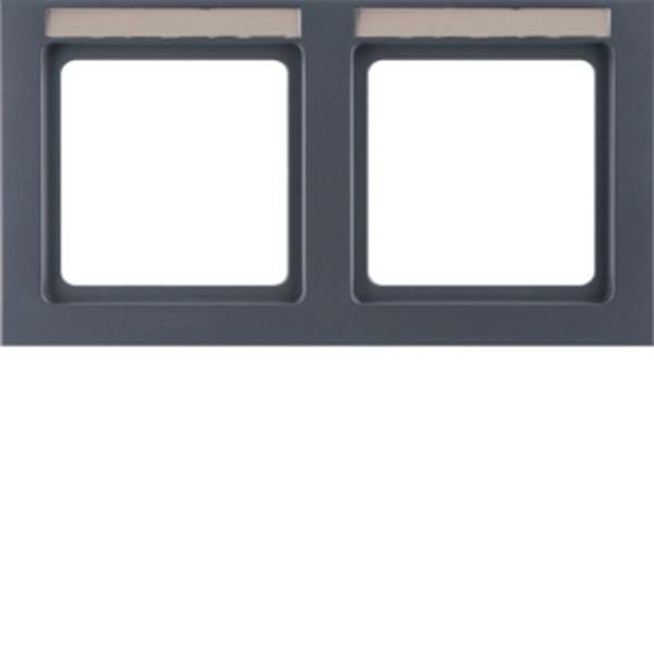 Berker Rahmen 2fach mit BF waag Q.3 anthrazit Berker Rahmen 2fach mit BF waag Q.3 anthrazit