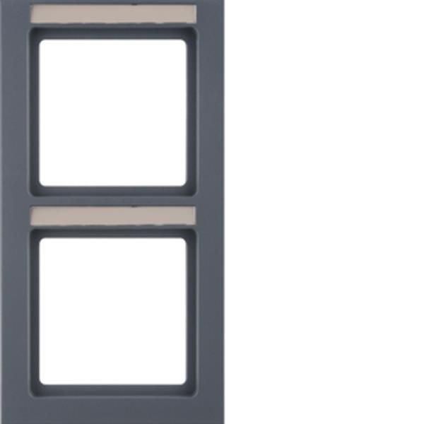 Berker Rahmen 2fach senk mit BF Q3 anth Berker Rahmen 2fach senk mit BF Q3 anth