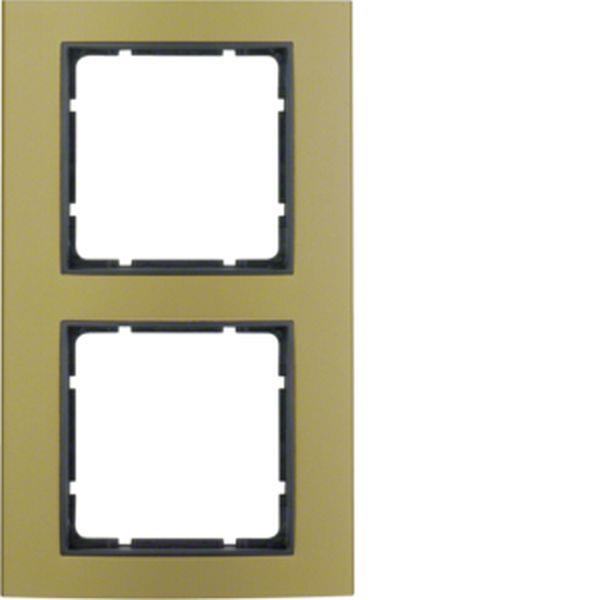Berker Rahmen 2fach B.3 Alu gold/anthrazit Berker Rahmen 2fach B.3 Alu gold/anthrazit