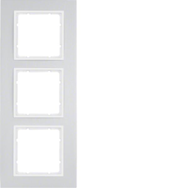 Berker Rahmen 3fach B.7 Alu/polarweiß Berker Rahmen 3fach B.7 Alu/polarweiß