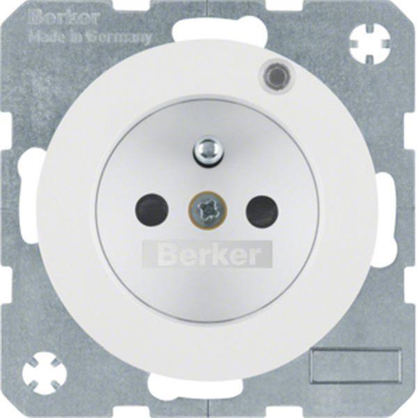 Berker Steckdose m SK-Stift LED R.1/R.3 pw