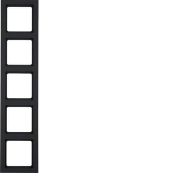 Berker Rahmen 5fach Q.3 anthrazit samt