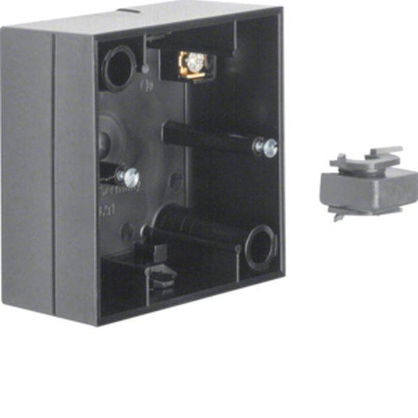 Berker Aufputz-Gehäuse 1fach R.3 schwarz glän