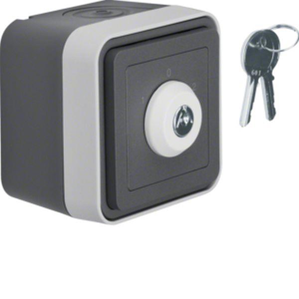 Berker Schlüssel-Scha 3 Pos 0 1 u 2 W.1 gr