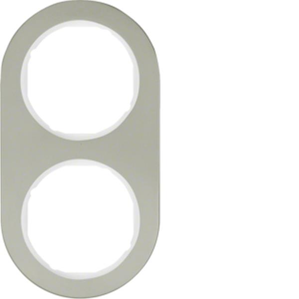 Berker Rahmen 2fach R.Classic E-Stahl pw