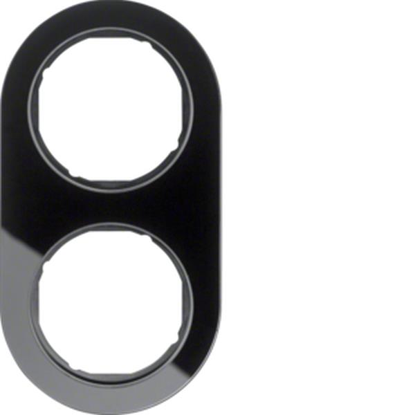 Berker Rahmen 2fach R.Classic Glas schw