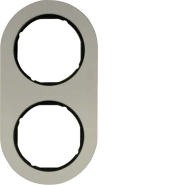 Berker Rahmen 2fach R.Classic Alu schw