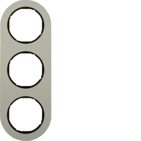 Berker Rahmen 3fach R.Classic Alu schw