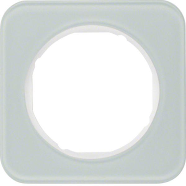 Berker Rahmen 1fach R.1 Glas polarweiß