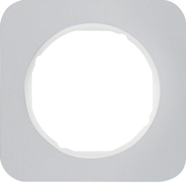 Berker Rahmen 1fach R.1 Alu/polarweiß